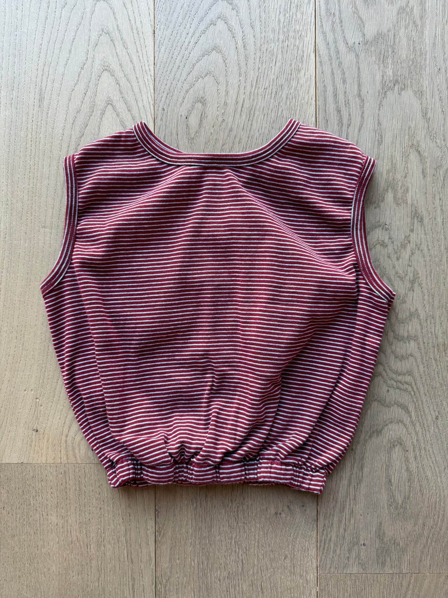 Burgundy striped top