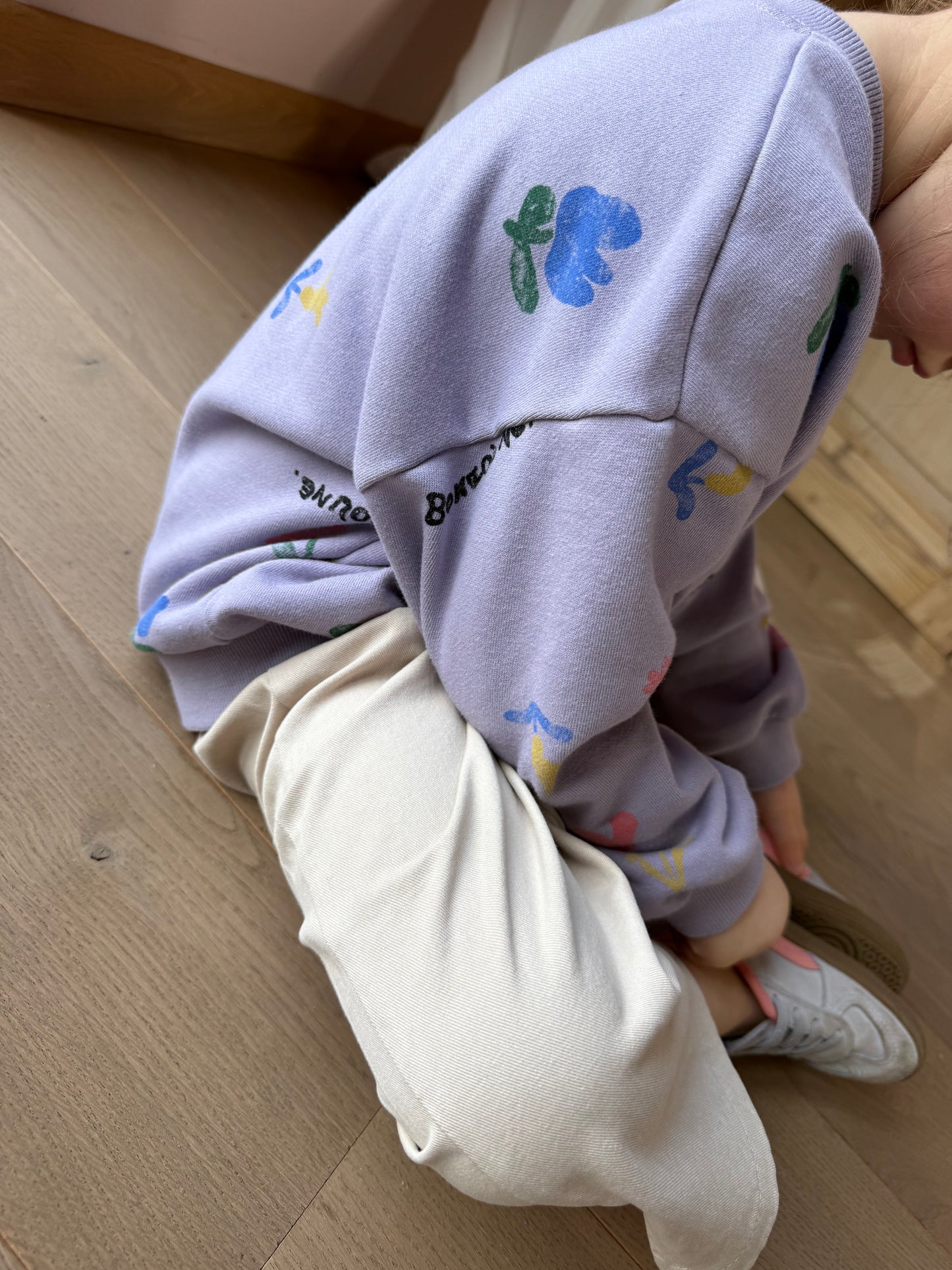 Purple floral sweatshirt