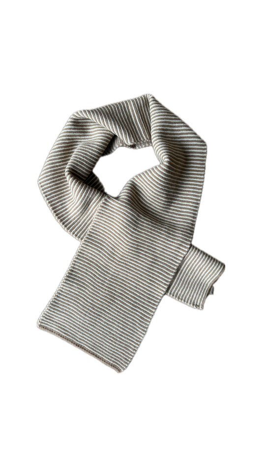 Striped scarf - creme