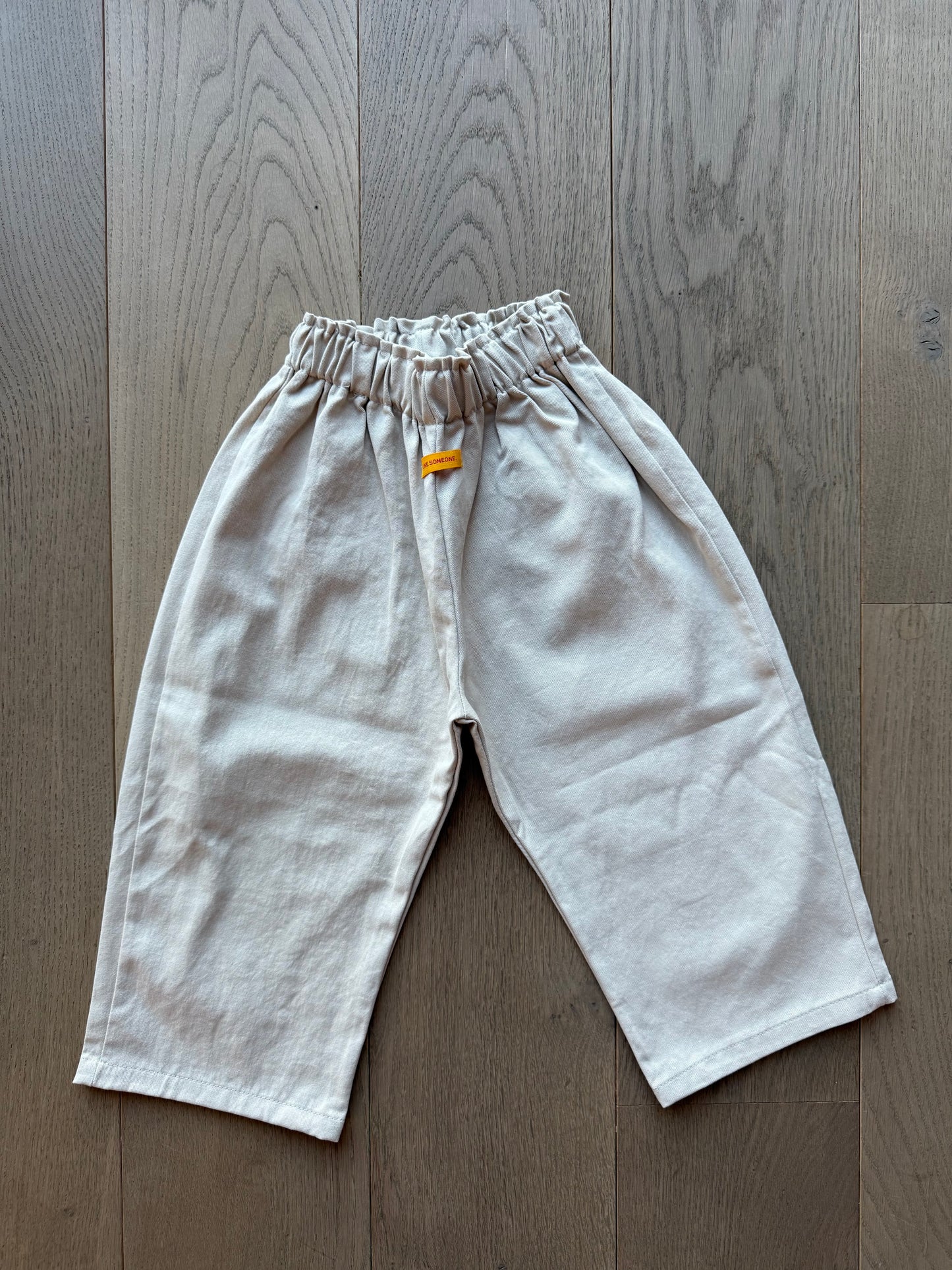 Wide fit beige pants