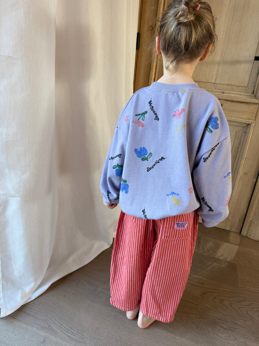 Purple floral sweatshirt