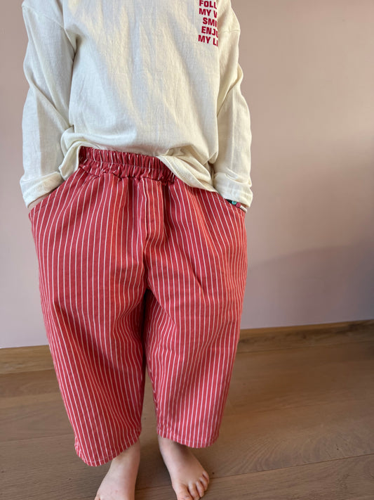 Red stripe pants