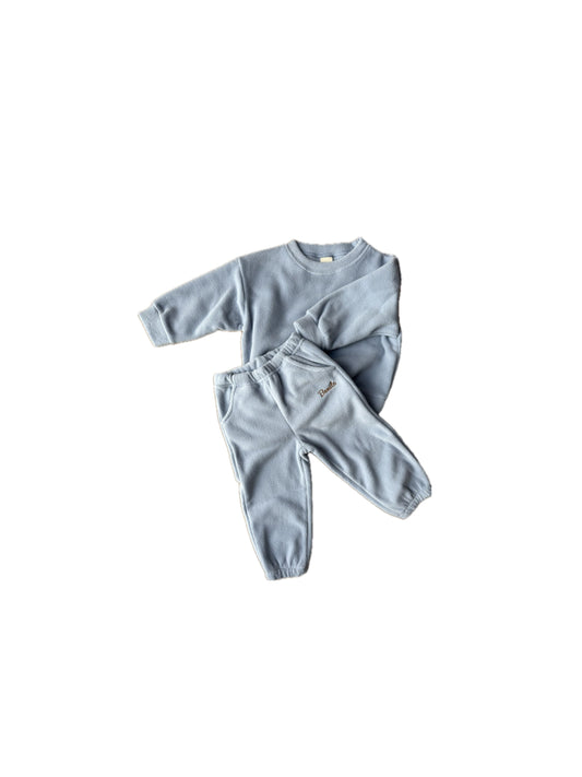 Fleece jogger set - sky