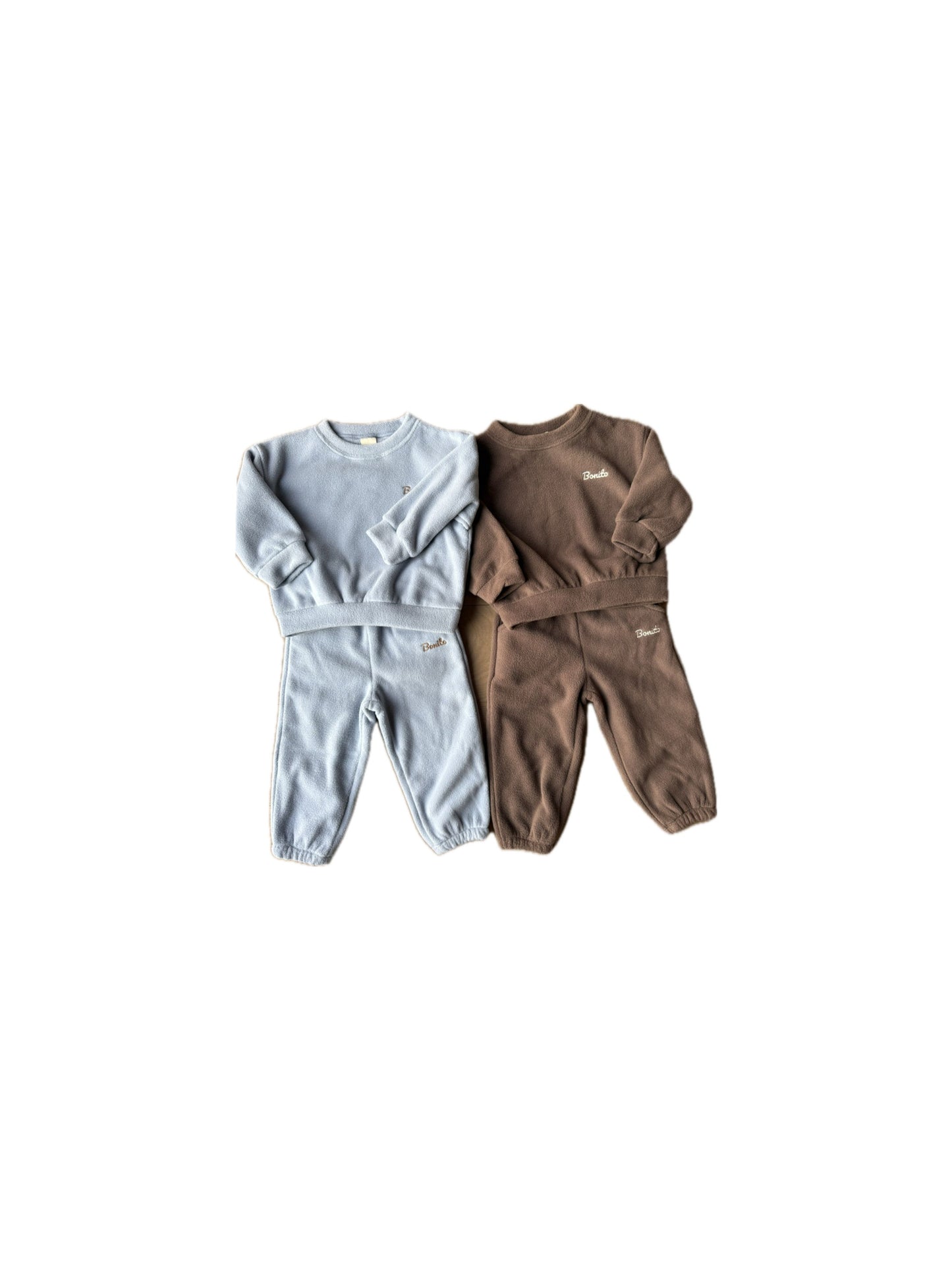 Fleece jogger set - brown
